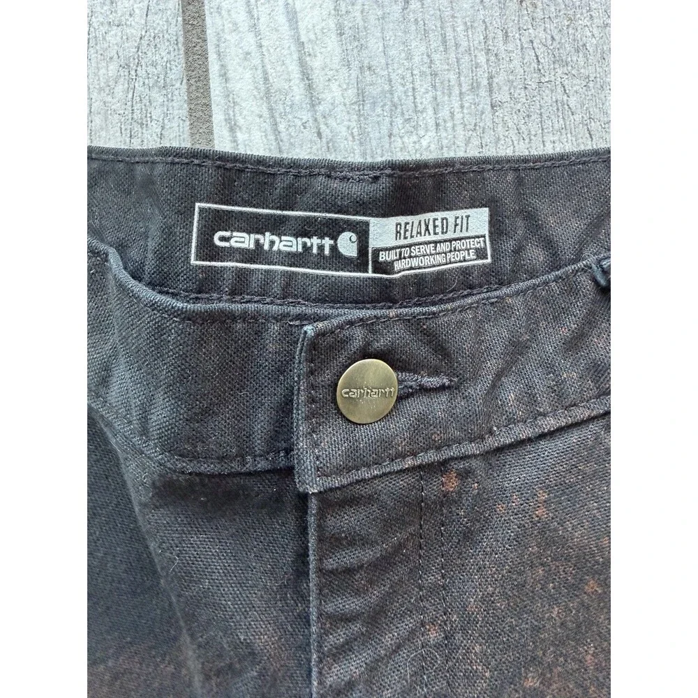 Tie Dyed Black Denim Size 32 X 32 Custom Carhartt Duck Jeans 1 Of 1 Streetwear